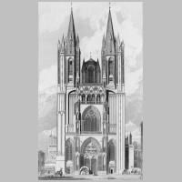 Cathédrale Notre-Dame de Coutances, Stich der Kathedrale von Coutances, 1822, Wikipedia.jpg